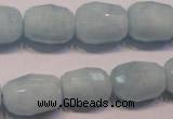 CAQ318 15.5 inches 13*18mm faceted nuggets natural aquamarine beads