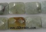 CAQ405 15.5 inches 15*20mm faceted rectangle natural aquamarine beads