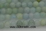 CAQ430 15.5 inches 4mm round natural aquamarine beads wholesale