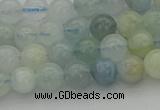 CAQ431 15.5 inches 6mm round natural aquamarine beads wholesale