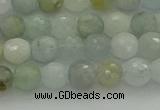 CAQ436 15.5 inches 6mm faceted round natural aquamarine beads