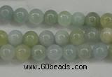 CAQ452 15.5 inches 6mm round aquamarine beads wholesale