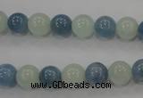 CAQ471 15.5 inches 8mm round natural aquamarine beads