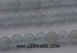 CAQ500 15.5 inches 4mm round natural aquamarine beads