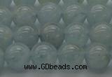 CAQ502 15.5 inches 8mm round natural aquamarine beads