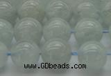 CAQ503 15.5 inches 10mm round natural aquamarine beads