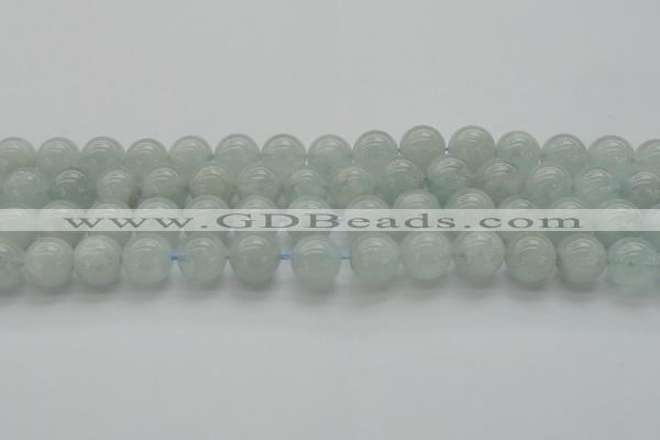 CAQ503 15.5 inches 10mm round natural aquamarine beads