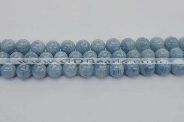 CAQ514 15.5 inches 14mm round A+ grade natural aquamarine beads