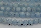 CAQ516 15.5 inches 4mm round AA grade natural aquamarine beads