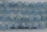 CAQ517 15.5 inches 5mm round AA grade natural aquamarine beads