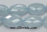 CAQ52 15.5 inches 15*20mm faceted oval natural aquamarine beads