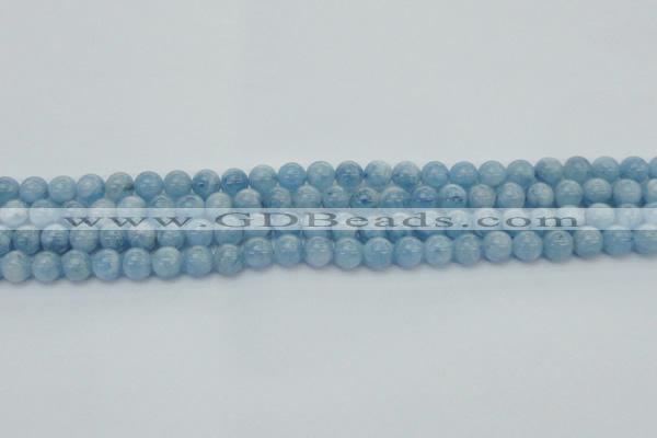 CAQ526 15.5 inches 5mm round AA+ grade natural aquamarine beads