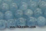 CAQ529 15.5 inches 8mm round AA+ grade natural aquamarine beads