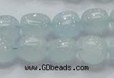 CAQ54 15.5 inches 10*15mm nugget natural aquamarine gemstone beads