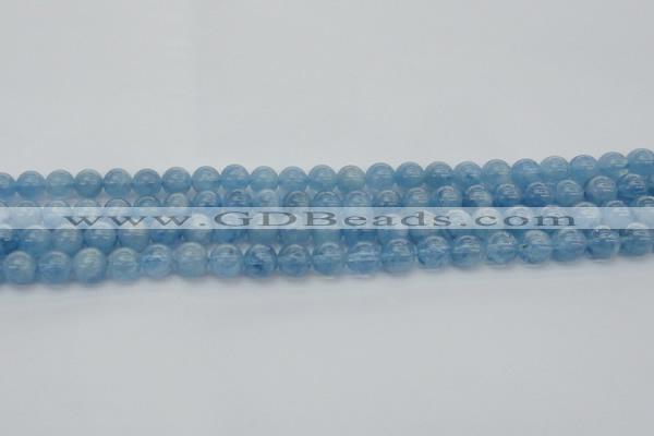 CAQ544 15.5 inches 6mm round AAAA grade natural aquamarine beads