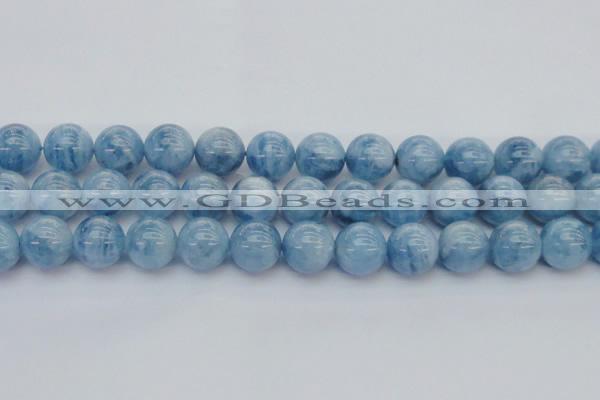 CAQ548 15.5 inches 14mm round AAAA grade natural aquamarine beads