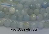 CAQ551 15.5 inches 4mm faceted round natural aquamarine beads