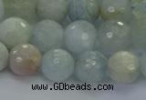 CAQ553 15.5 inches 8mm faceted round natural aquamarine beads