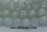 CAQ559 15.5 inches 4mm faceted round natural aquamarine beads