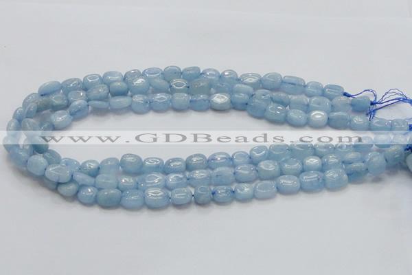 CAQ56 15.5 inches 9*12mm nugget natural aquamarine gemstone beads