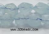 CAQ58 15.5 inches 14*16mm faceted nugget natural aquamarine beads