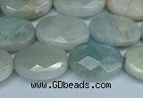 CAQ581 15.5 inches 12*16mm faceted oval aquamarine beads