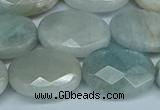 CAQ583 15.5 inches 15*20mm faceted oval aquamarine beads