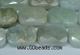 CAQ585 15.5 inches 12*16mm faceted rectangle aquamarine beads