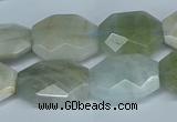 CAQ590 15.5 inches 15*20mm faceted freeform aquamarine beads