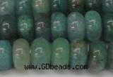 CAQ612 15.5 inches 6*10mm rondelle aquamarine gemstone beads