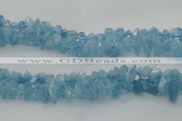 CAQ63 15.5 inches 8*10mm natural aquamarine chips beads