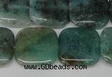 CAQ640 15.5 inches 18*18mm square aquamarine gemstone beads