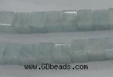 CAQ66 15.5 inches 8*8mm cube natural aquamarine beads wholesale