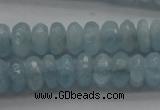 CAQ75 15.5 inches 3*7mm faceted rondelle A grade aquamarine beads