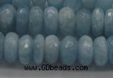 CAQ76 15.5 inches 5*9mm faceted rondelle A grade aquamarine beads