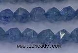 CAQ772 15.5 inches 8mm faceted nuggets imitation aquamarine beads