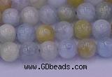 CAQ781 15.5 inches 6mm round natural aquamarine beads