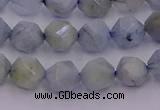 CAQ791 15.5 inches 8mm faceted nuggets aquamarine gemstone beads