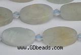 CAQ801 15.5 inches 10*16mm oval aquamarine gemstone beads