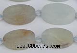 CAQ802 15.5 inches 13*20mm oval aquamarine gemstone beads