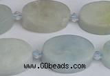 CAQ803 15.5 inches 15*20mm oval aquamarine gemstone beads