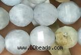 CAQ826 15.5 inches 8mm faceted round natural aquamarine beads