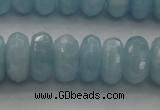 CAQ83 15.5 inches 6*11mm faceted rondelle AA grade aquamarine beads