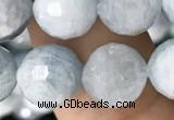 CAQ850 15.5 inches 10mm faceted round aquamarine beads wholesale