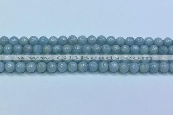 CAQ865 15.5 inches 6mm round aquamarine gemstone beads wholesale