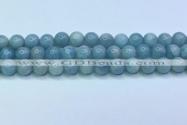 CAQ867 15.5 inches 10mm round aquamarine gemstone beads wholesale