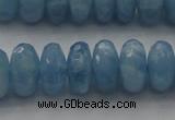 CAQ89 15.5 inches 5*11mm faceted rondelle AA grade aquamarine beads