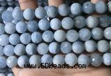 CAQ903 15.5 inches 10mm faceted round aquamarine beads