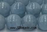 CAQ908 15.5 inches 10mm round aquamarine gemstone beads