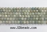 CAQ912 15.5 inches 8mm faceted round aquamarine beads wholesale